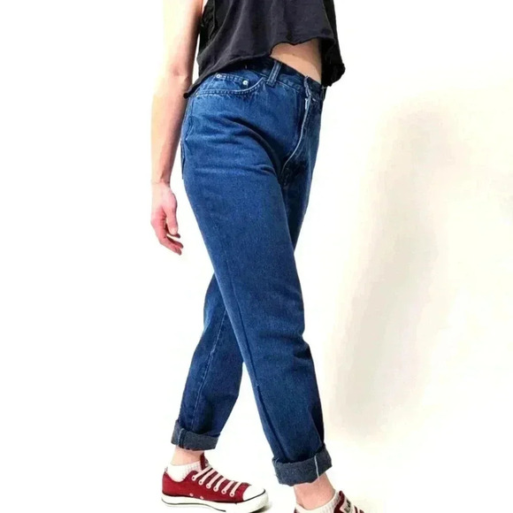 ⚡️ZOOMP⚡️ Vintage Y2k Aesthetics High Rise Raw Hem Denim Jeans - 6 - Picture 2 of 11